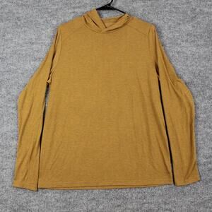 Free Fly Hoodie Mens Medium Shade Yellow Bamboo Lightweight Fishing Outdoor